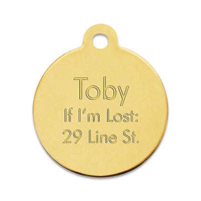 Round Pet Tag