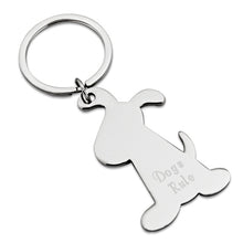 Load image into Gallery viewer, Shiny Silver Dog Keychain