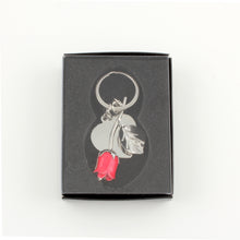 Load image into Gallery viewer, Red Rose Keychain