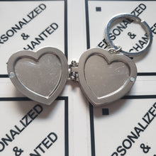 Load image into Gallery viewer, Triple Locket Heart Keychain