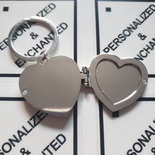 Load image into Gallery viewer, Triple Locket Heart Keychain