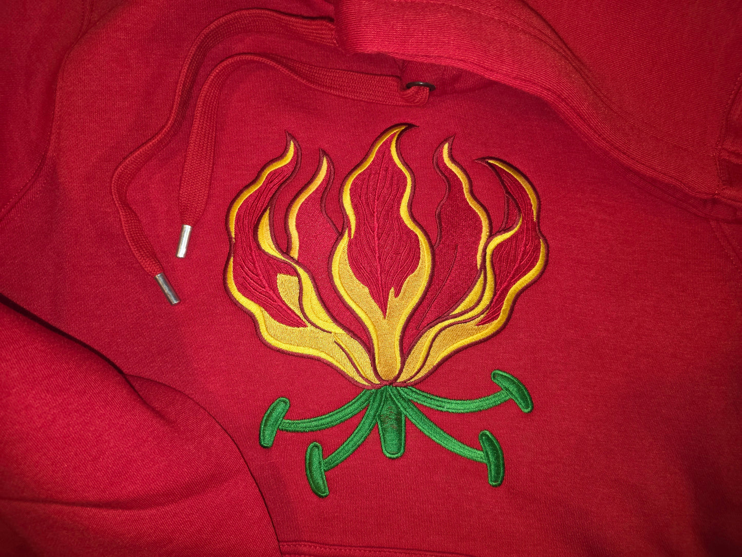 Embroidered Flame Lily Hoodie