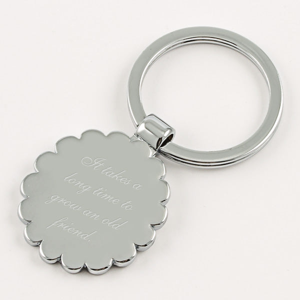 White Daisy Keychain