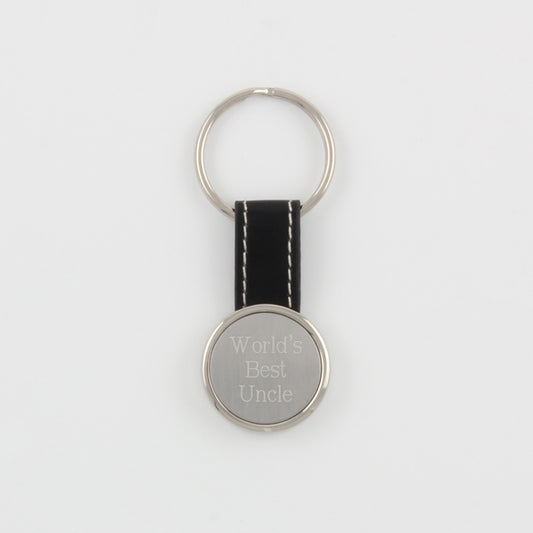 Round Keychain on Black Strap
