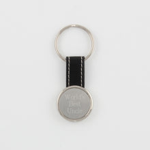 Load image into Gallery viewer, Round Keychain on Black Strap
