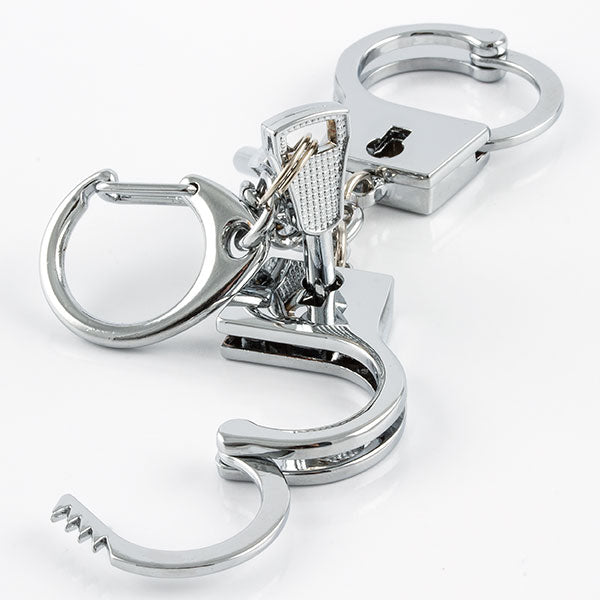 Chrome Handcuffs Keychain