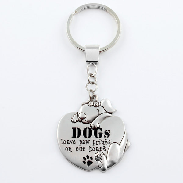 Dogs Leave Paw Prints Keychain