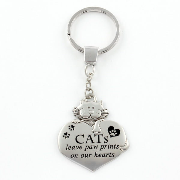 Cats Leave Paw Prints Keychain