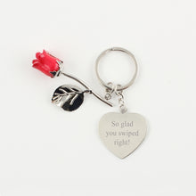 Load image into Gallery viewer, Red Rose Keychain
