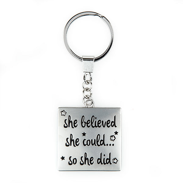 She Believed Keychain