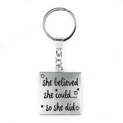 She Believed Keychain