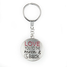 Load image into Gallery viewer, Love You To The Moon Keychain
