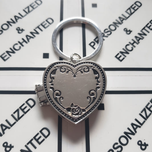Triple Locket Heart Keychain