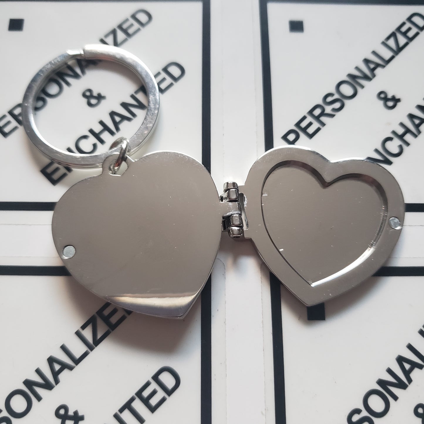 Triple Locket Heart Keychain