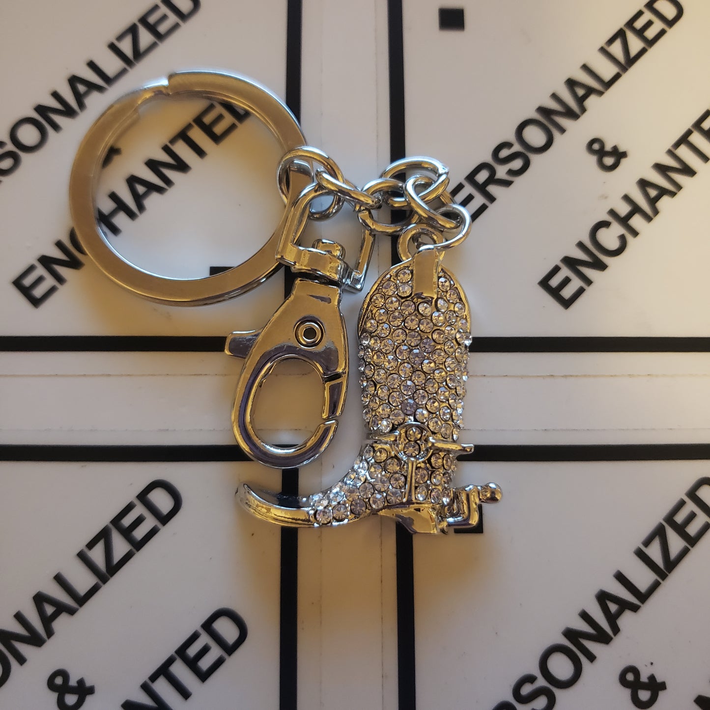 Cowboy Boot Bling Keychain