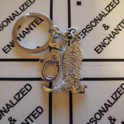 Cowboy Boot Bling Keychain