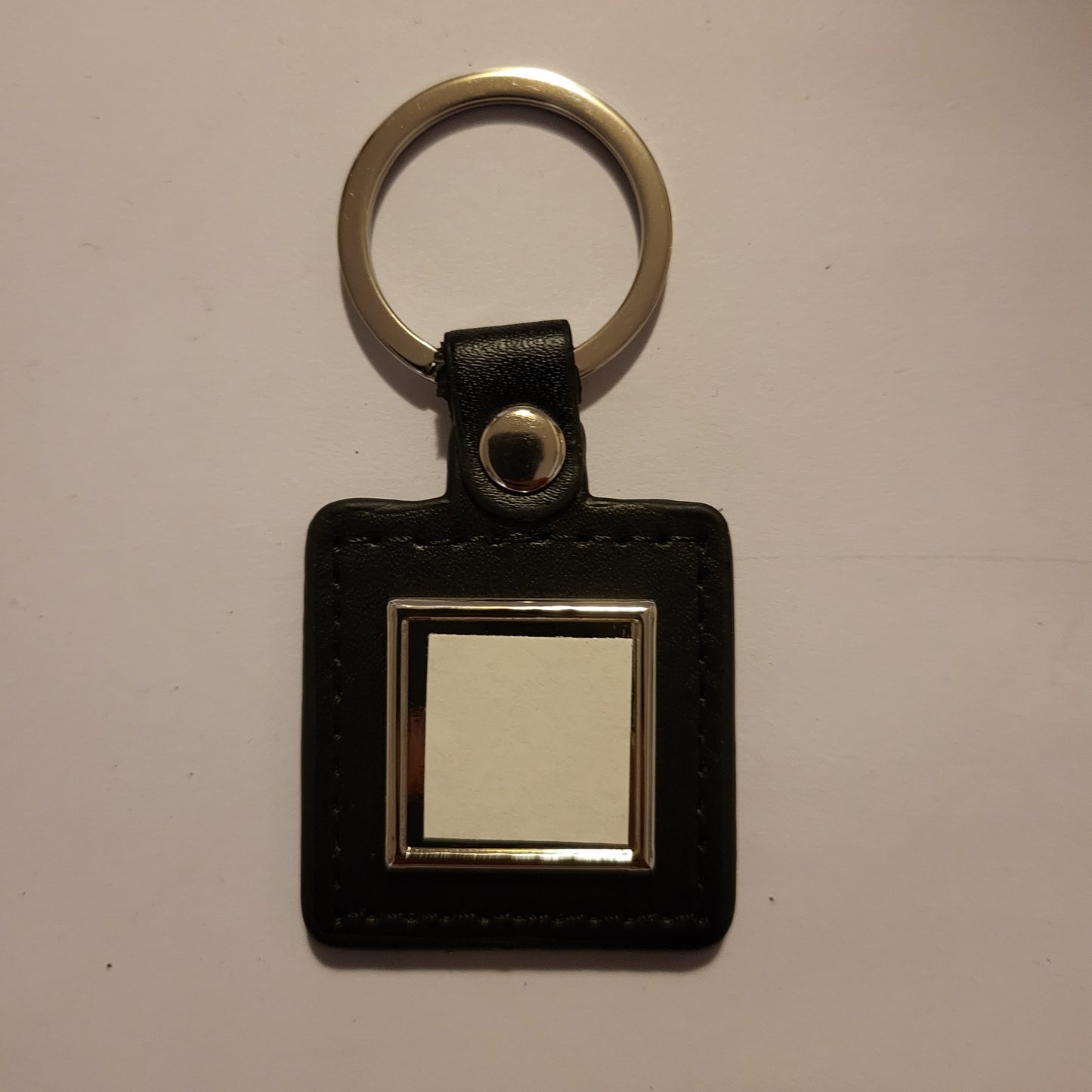 Square Leather Keychain